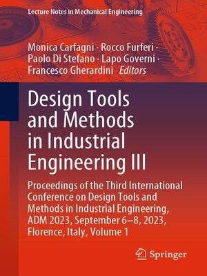 cover image of Design Tools and Methods in Industrial Engineering III